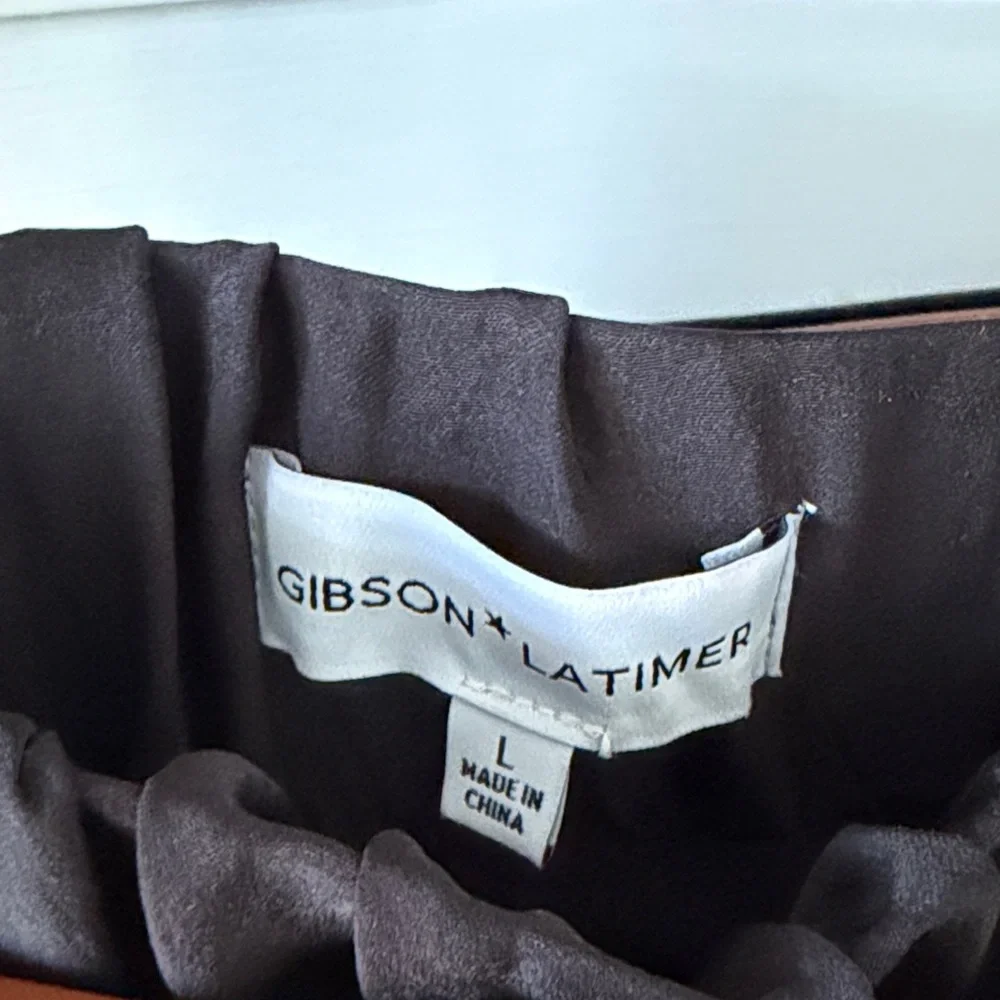 Gibson Latimer Black Pleated Maxi Skirt with Tan Belt - Picture 3 of 3
